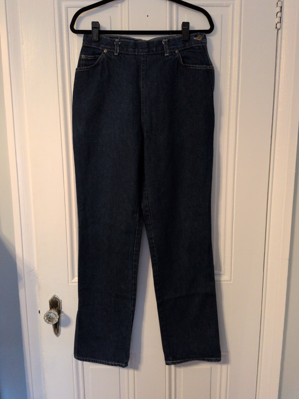 Vintage Chic Classic Women's High Rise Dark Blue Denim Jeans